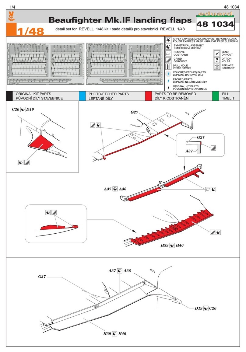 Eduard Beaufighter Mk.IF landing flaps User manual Eduard Beaufighter Mk.IF landing flaps User manual