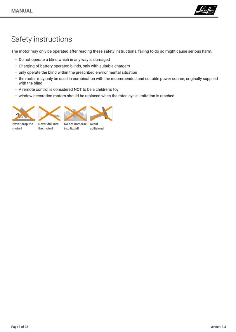 LuxaFlex M25T User manual