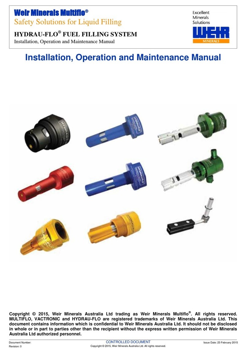 Weir HYDRAU-FLO HF1105Z0001 Installation, operation and maintenance manual