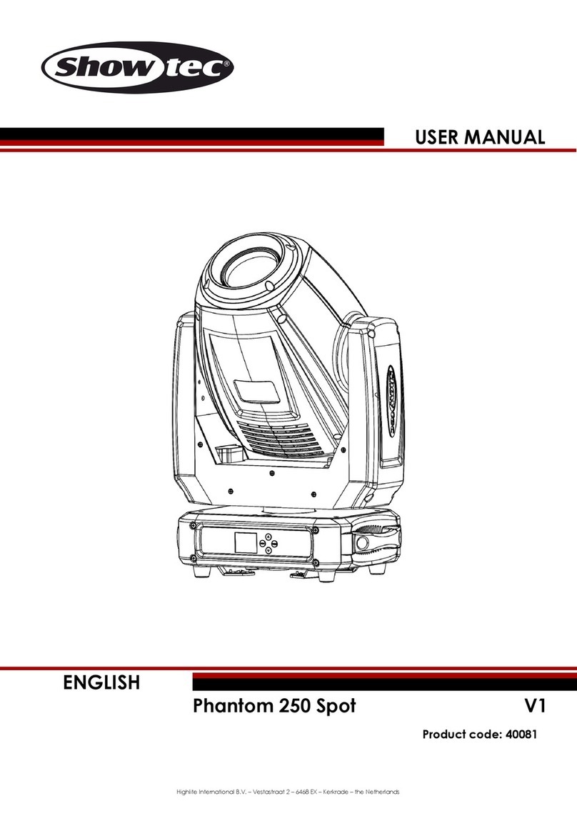 Show Tec Phantom 250 Spot User manual