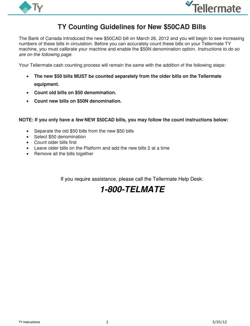 Tellermate TY Calibration instructions