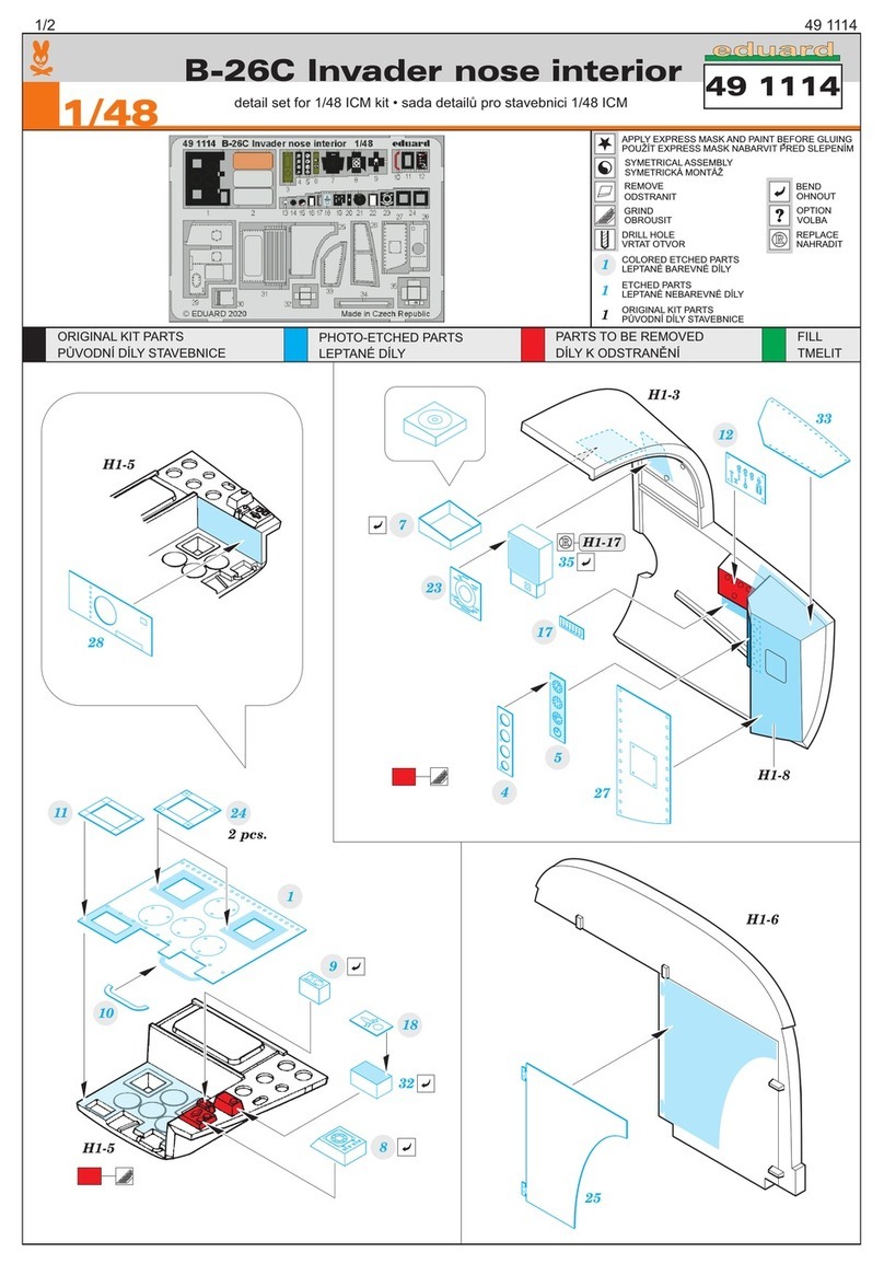 Eduard B-26C Invader nose interior manual