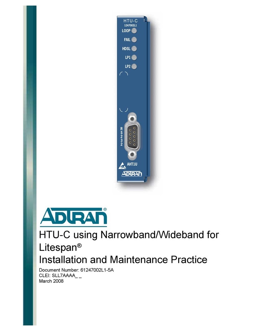 ADTRAN HTU-C NB Installation and maintenance practice