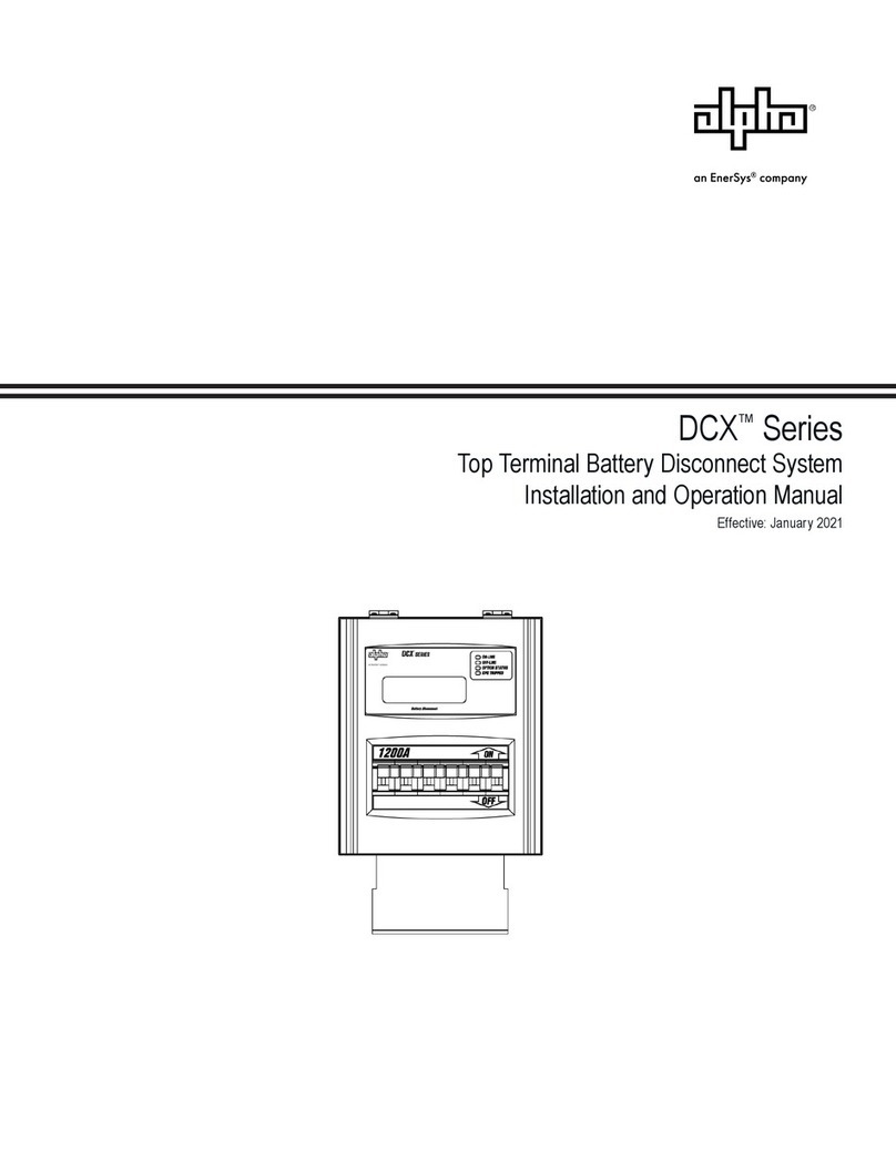 Alpha DCX Series Installation and operation manual Alpha DCX Series Installation and operation manual
