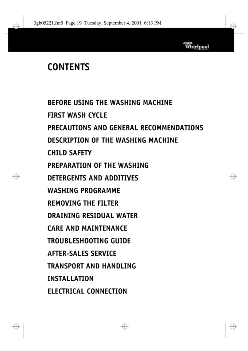 Whirlpool AWM276 manual