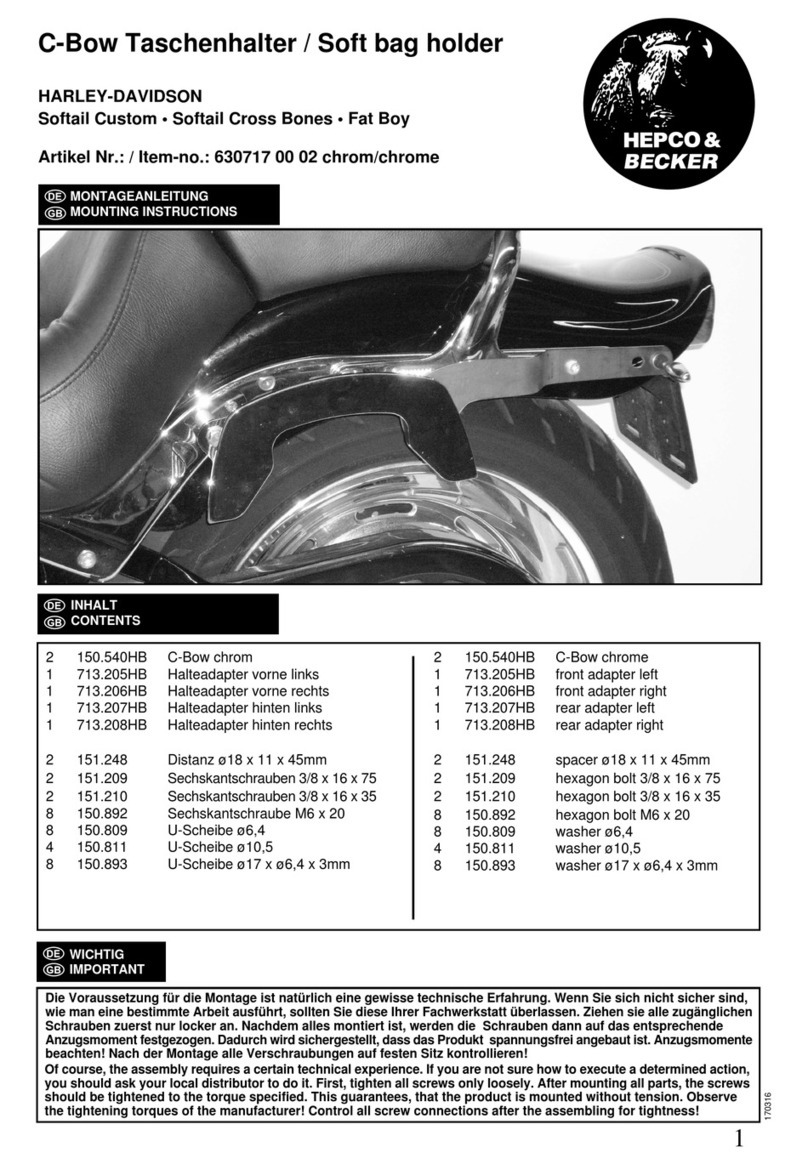 hepco & becker 630717 00 02 Mounting instructions hepco & becker 630717 00 02 Mounting instructions