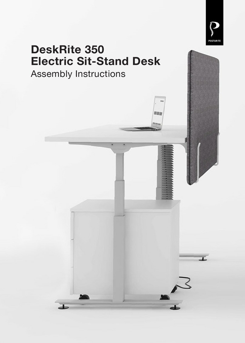 Posturite DeskRite 350 Assembly instructions