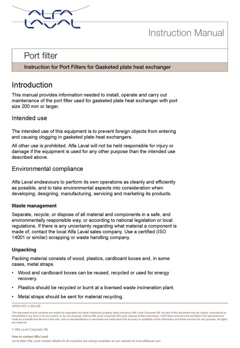Alfalaval Port filter User manual Alfalaval Port filter User manual