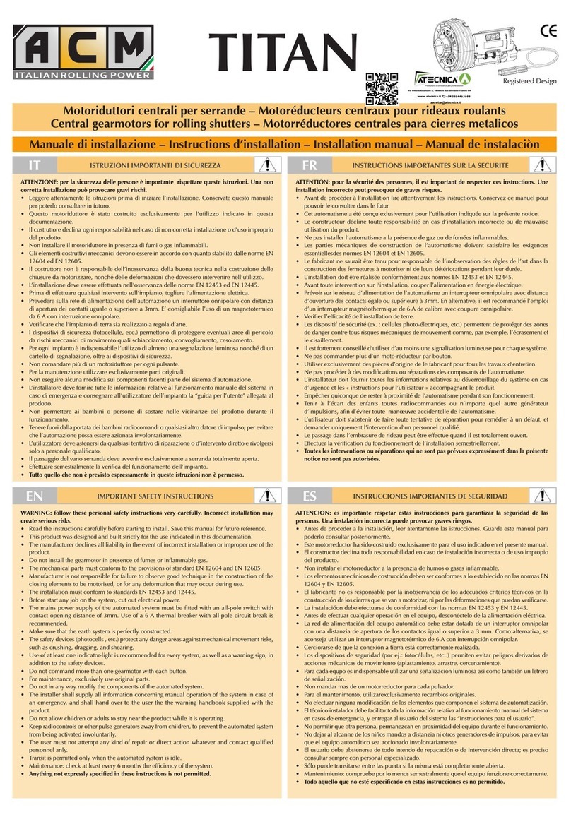 ACM UNISAFETY User manual