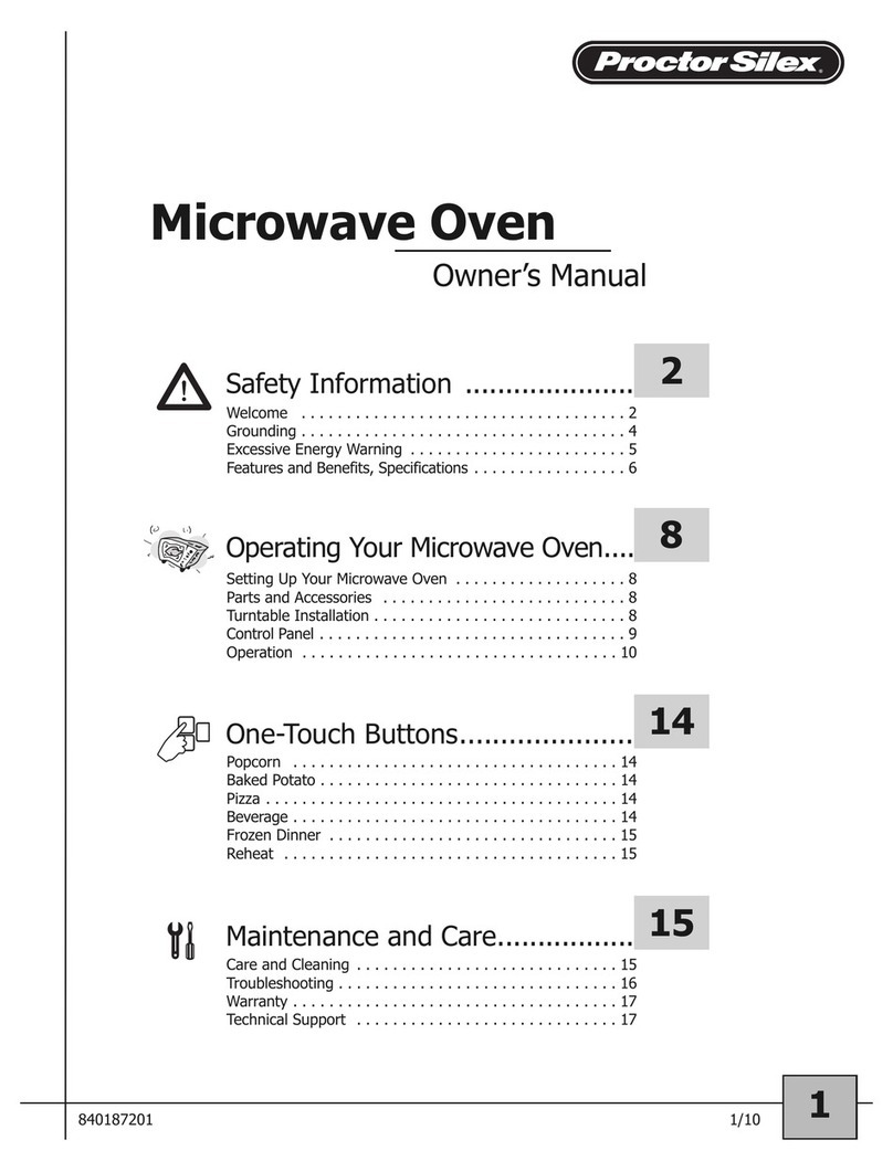Proctor-Silex 87410 owner's manual