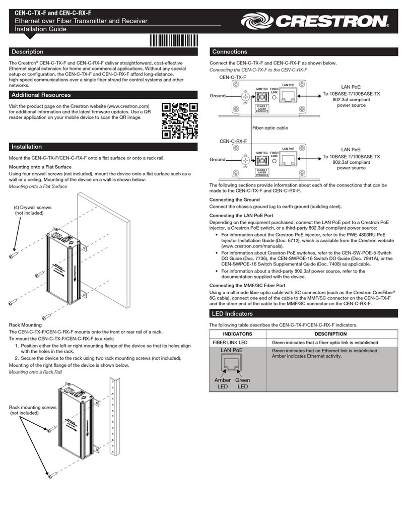Crestron CEN-C-TX-F installation guide