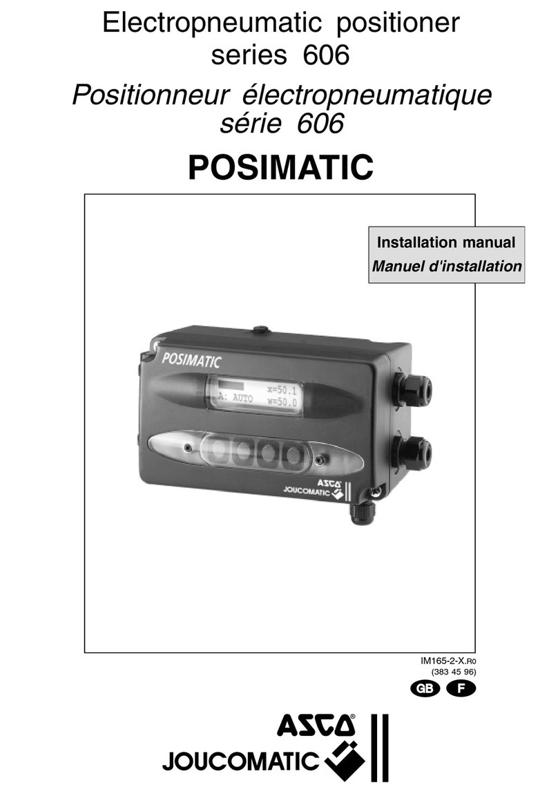 Asco POSIMATIC 606 Series installation manual