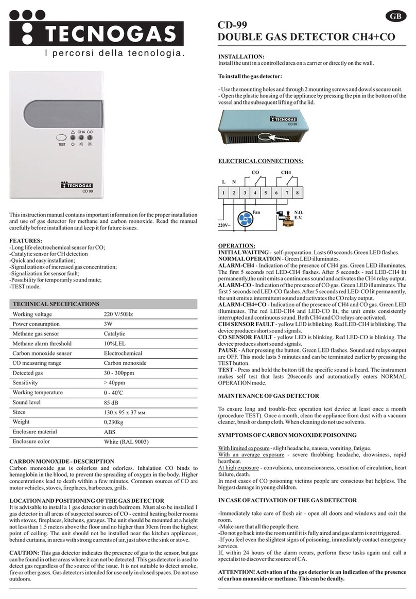 Tecnogas CD-99 User manual