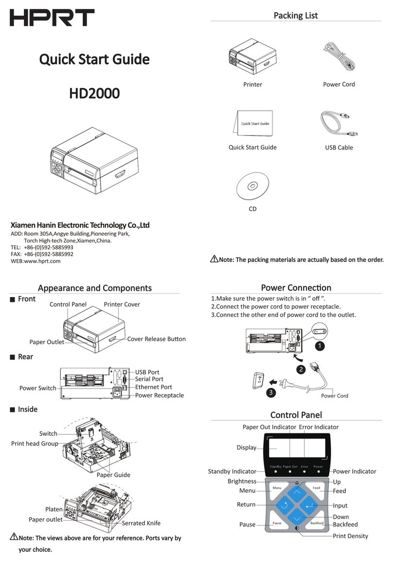 HPRT HD2000 User manual