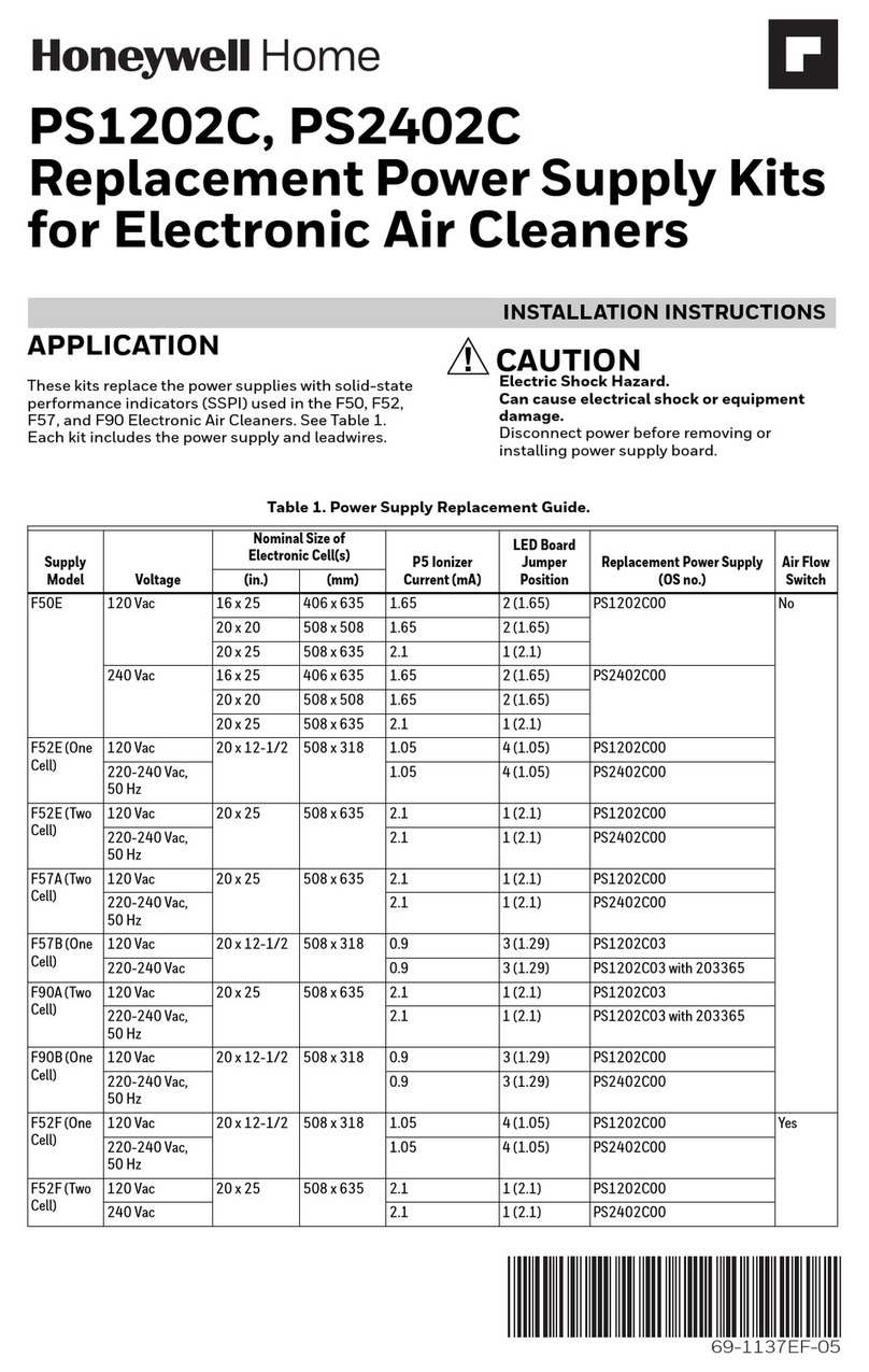 Honeywell Home PS1202C installation instructions