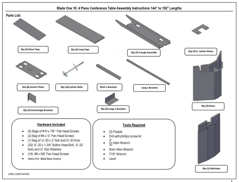 Indiana Furniture Blade One 10 Assembly instructions