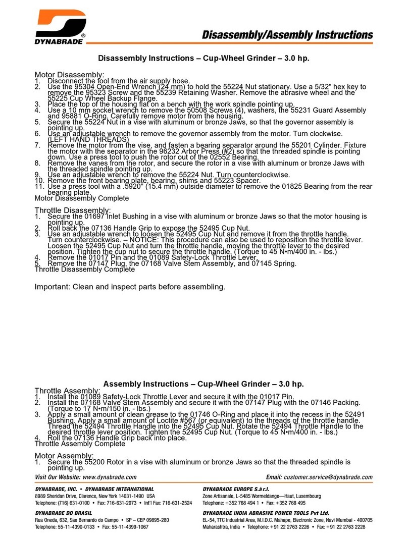 Dynabrade 3.0 hp Disassembly & Assembly Instructions