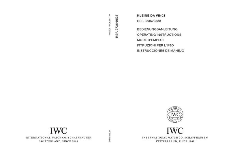 iwc KLEINE DA VINCI operating instructions