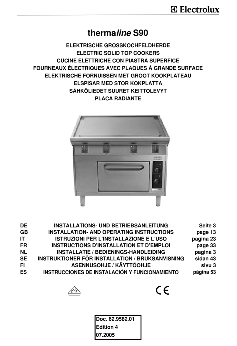 Electrolux thermaline S90 Installation and operating instructions