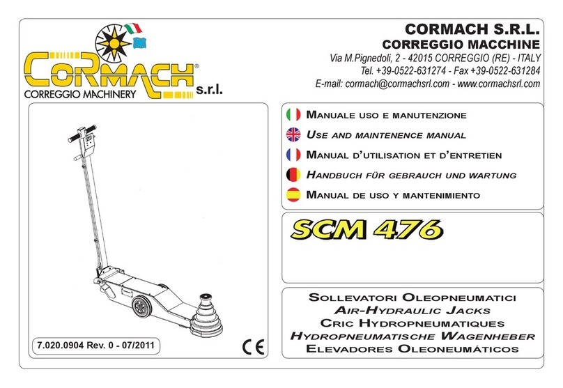 Cormach SCM 476 Assembly, Use And Maintenance Instructions