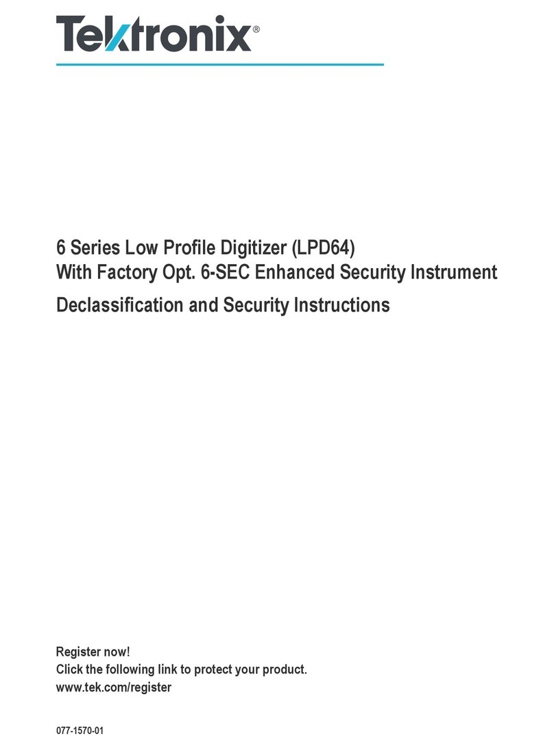 Tektronix 6 series Installation and maintenance instructions