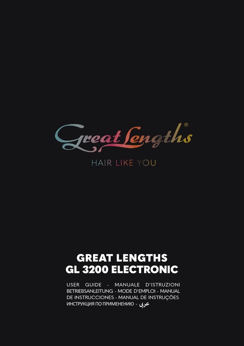 GREAT LENGTHS GL 3200 ELECTRONIC User manual