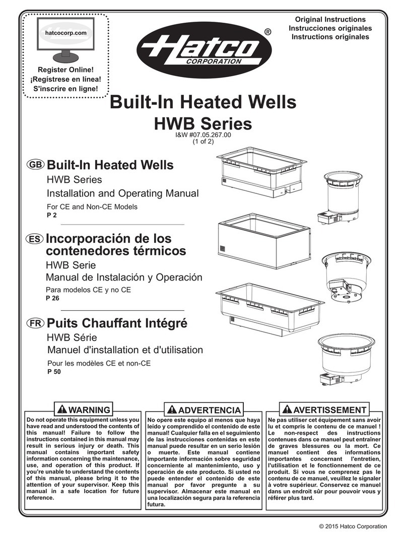 Hatco HWB Series User manual