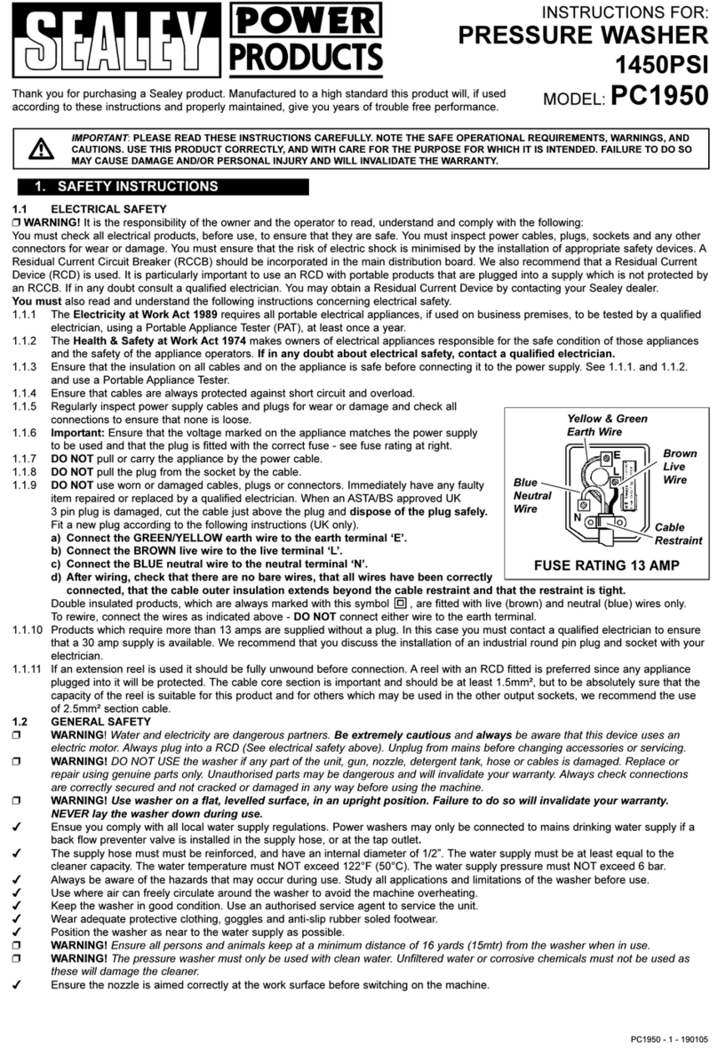 Sealey PC1950 User manual