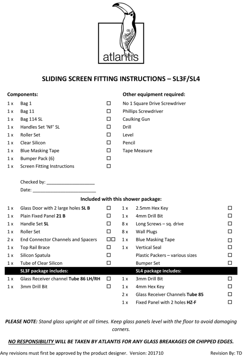 Atlantis SL3F Fitting instructions