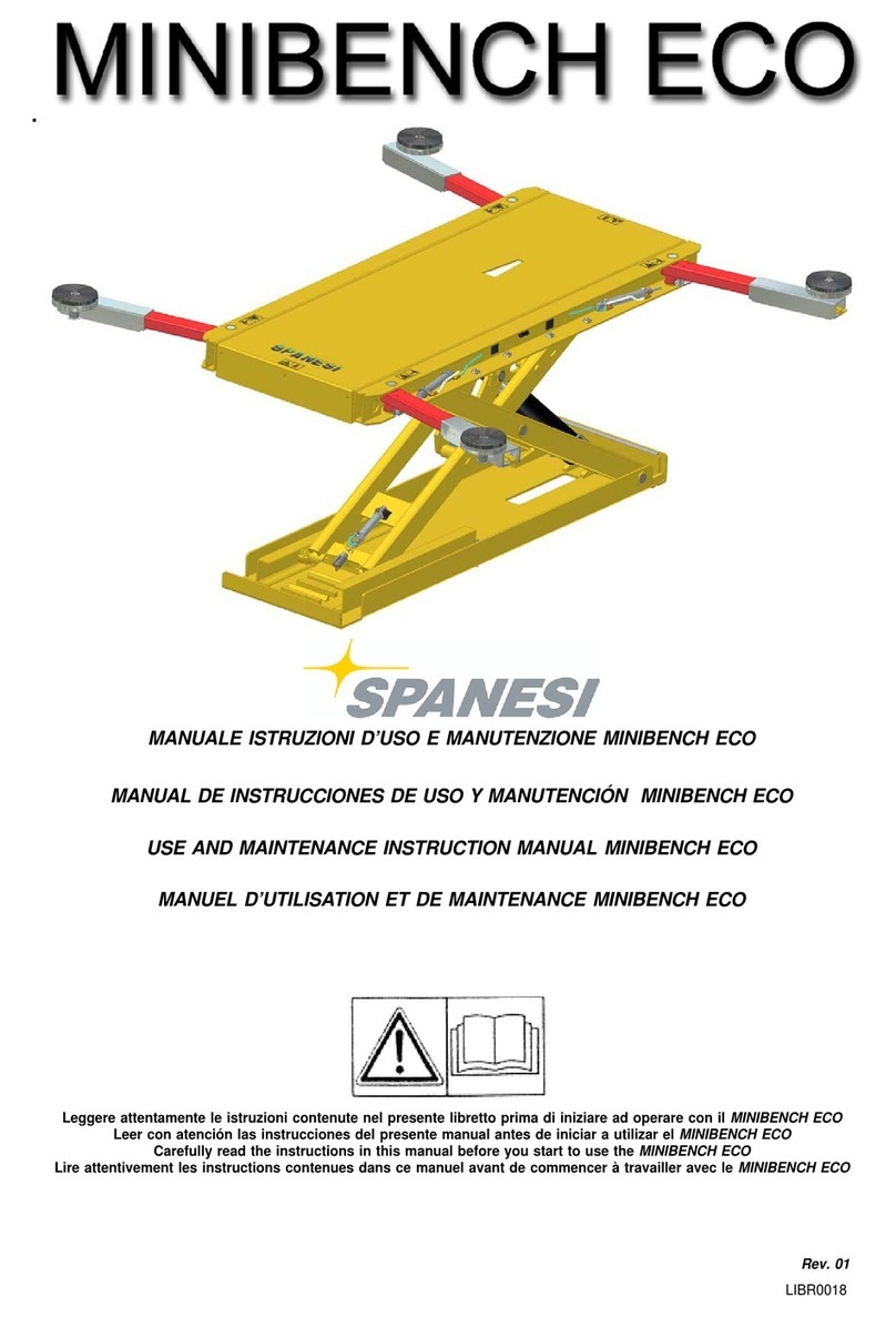 spanesi Minibench Eco Use and maintenance instruction manual