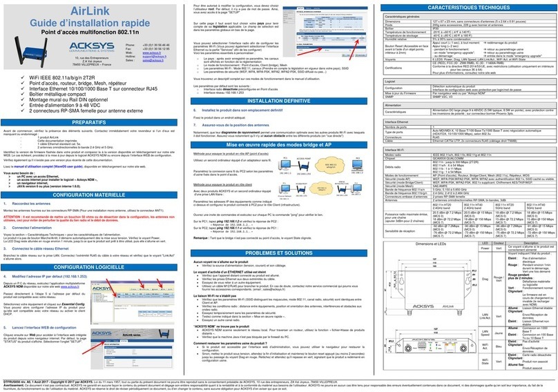 Acksys Airlink quick start