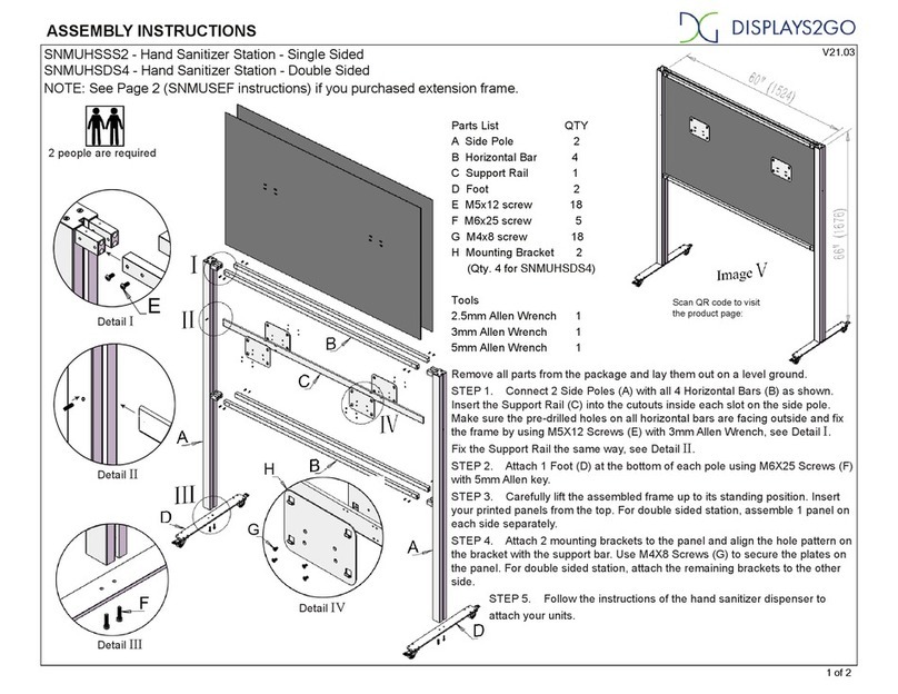 Displays2go SNMUHSSS2 Assembly instructions