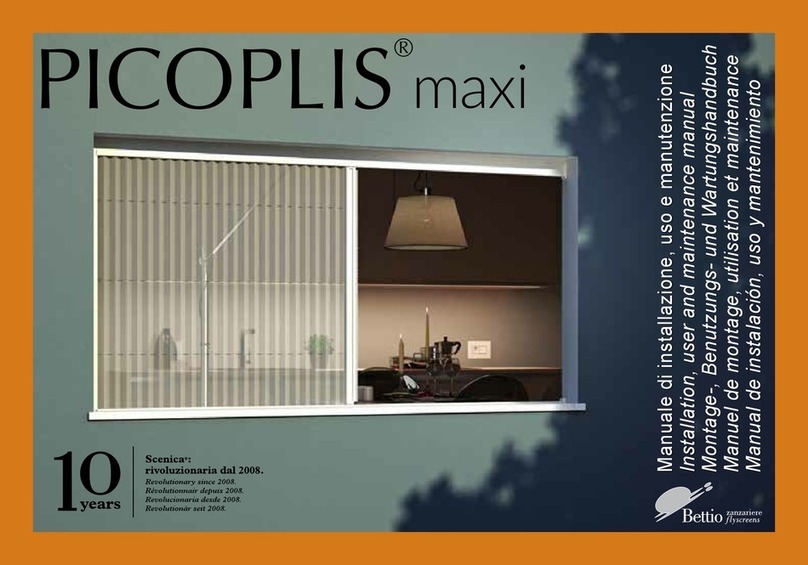Bettio Picoplis maxi Installation, user and maintenance manual Bettio Picoplis maxi Installation, user and maintenance manual