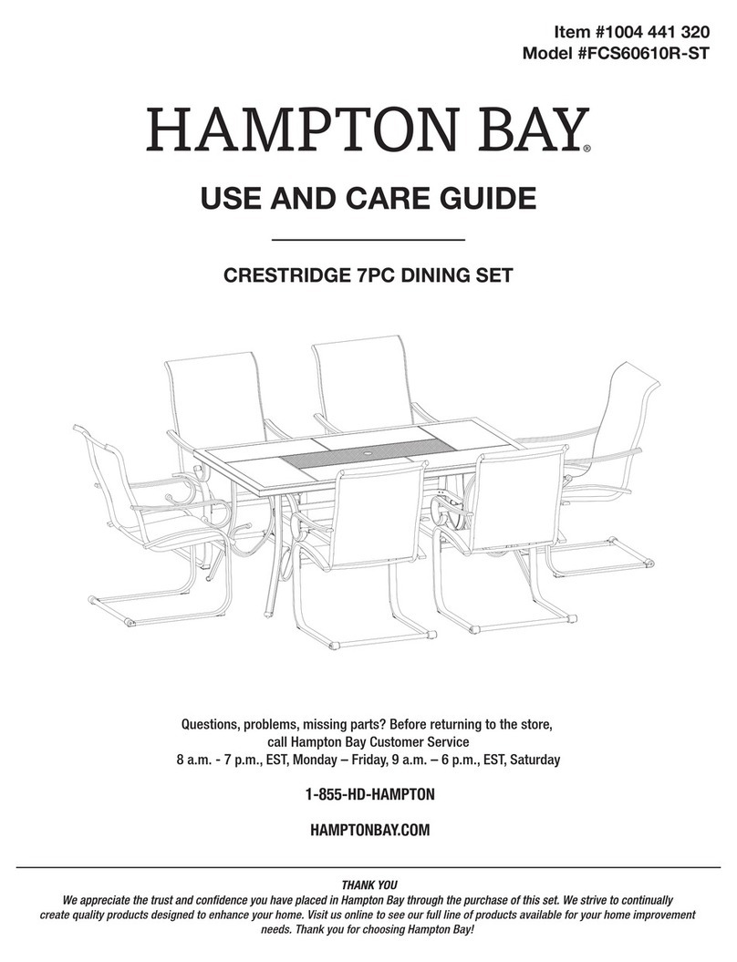 HAMPTON BAY FCS60610R-ST Use and care guide