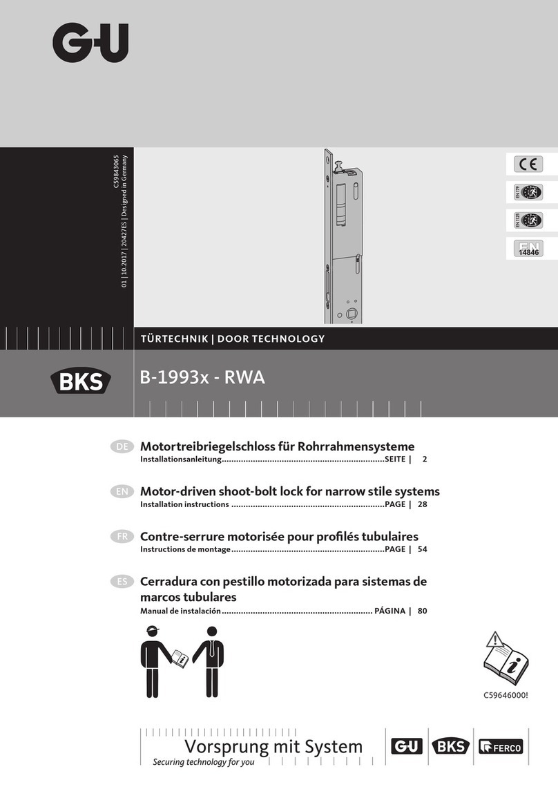 G-U BKS B-1993 Series installation instructions