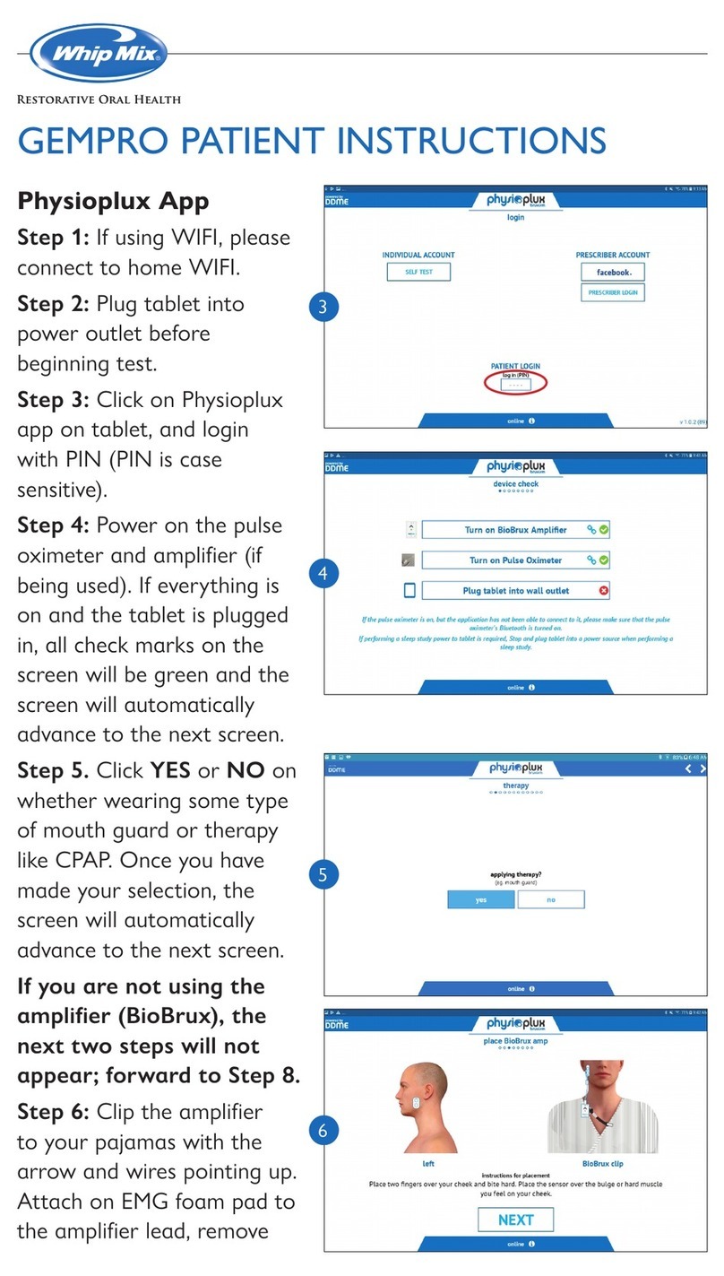 Whip Mix GEMPRO PATIENT instructions Whip Mix GEMPRO PATIENT instructions