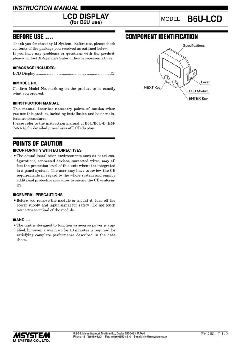 M-system B6U-LCD User manual