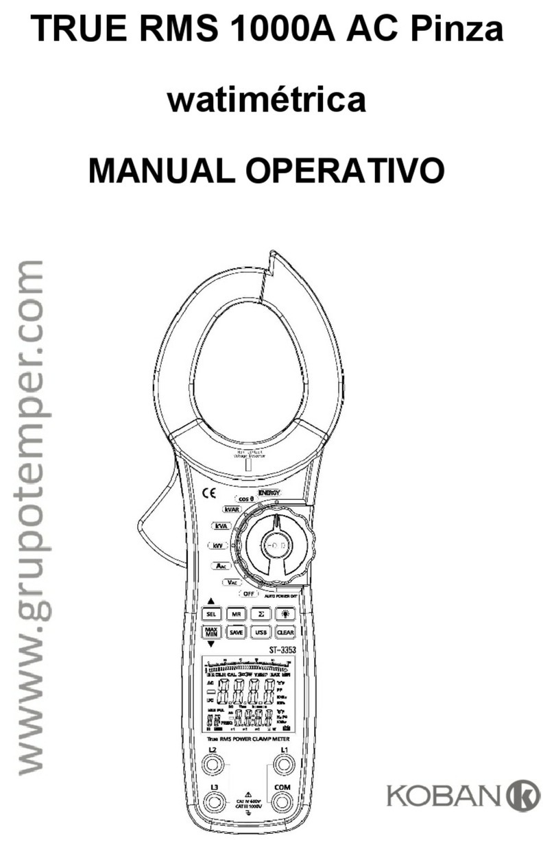 koban TRUE RMS 1000A AC WATT User manual koban TRUE RMS 1000A AC WATT User manual