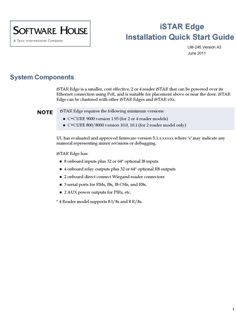 Software House iSTAR Edge Installation & quick start guide Software House iSTAR Edge Installation & quick start guide