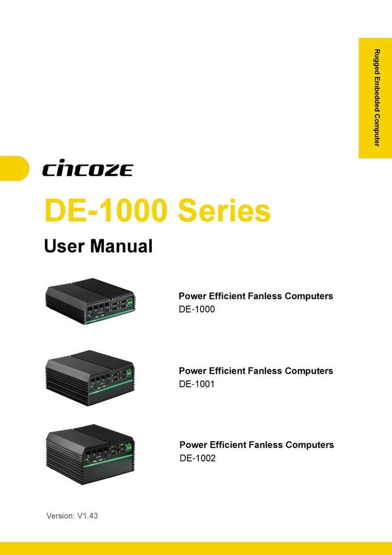 Cincoze DE-1000 User manual