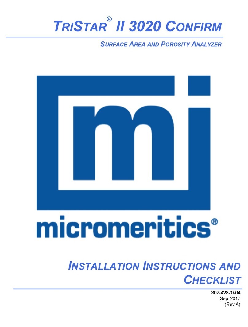 Micromeritics TriStar II 3020 User manual Micromeritics TriStar II 3020 User manual