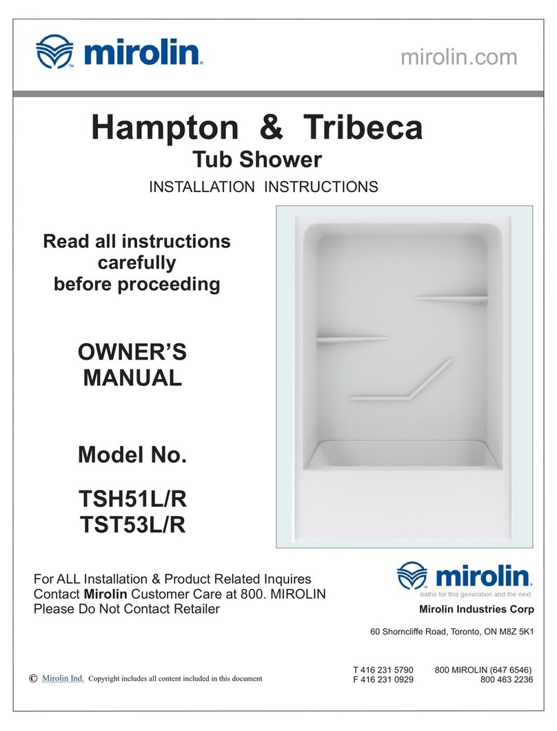 Mirolin Hampton & Tribeca TSH51L/R User manual