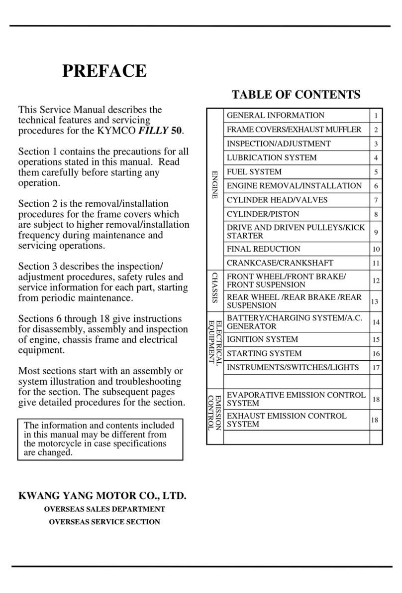 KYMCO FILLY 50 User manual