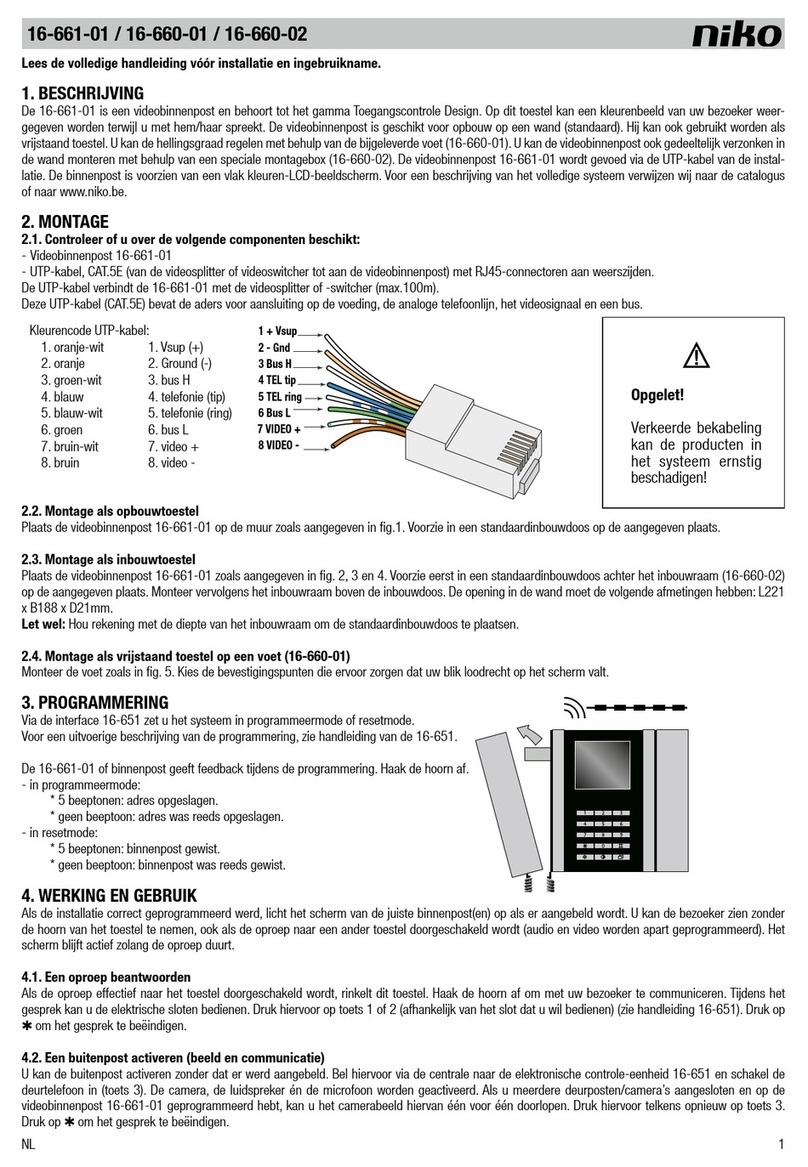 Niko 16-661-01 manual