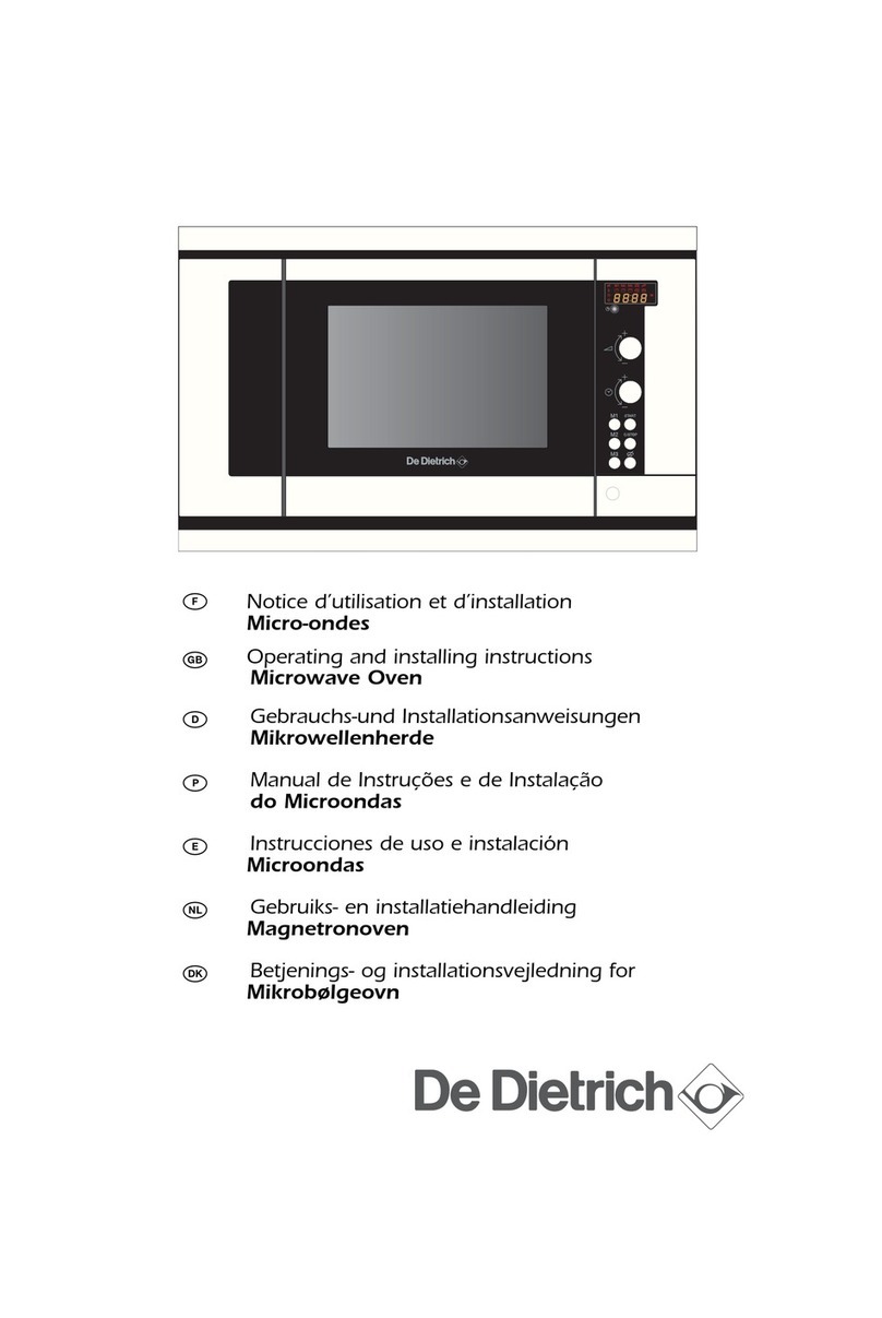 DeDietrich DME315WE1 Instruction Manual