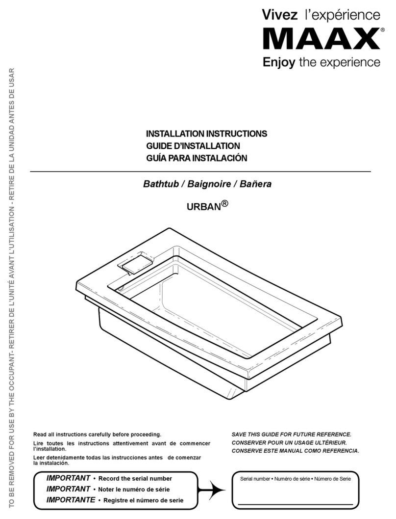 MAAX URBAN 6636 installation instructions