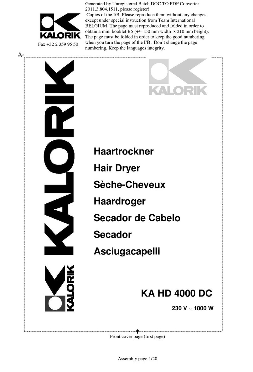 Kalorik KA HD 4000 DC User manual