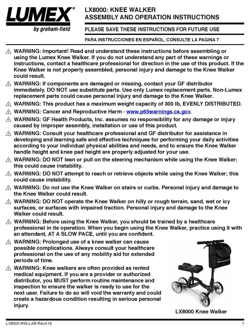 Graham Field LUMEX LX8000 Assembly and operation instructions