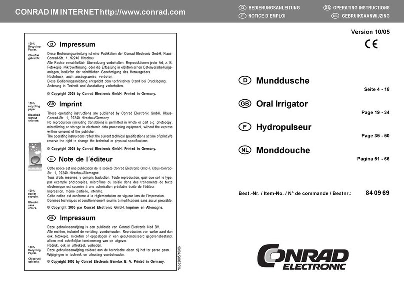 Conrad Electronic 84 09 69 operating instructions