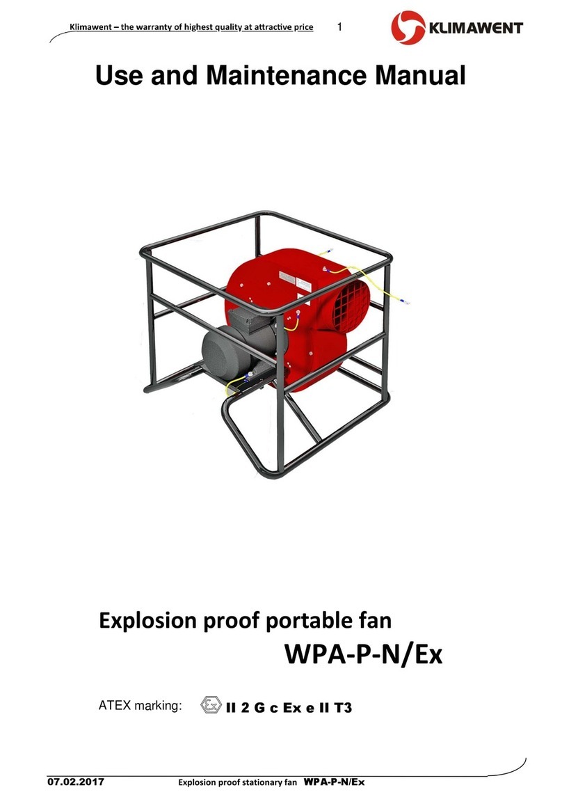 Klimawent WPA-P-N/Ex Use and maintenance manual